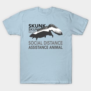 Skunk social distancing assistance animal T-Shirt